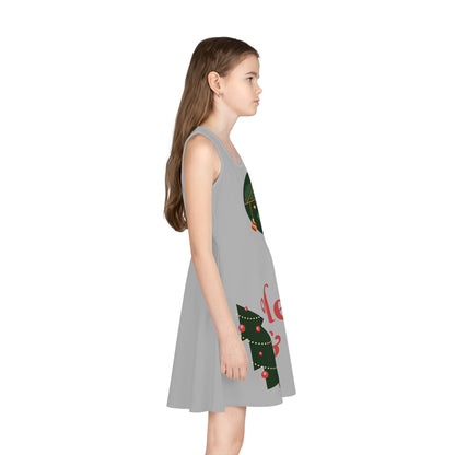 Merry & Bright Girls' Sleeveless Sundress (AOP)